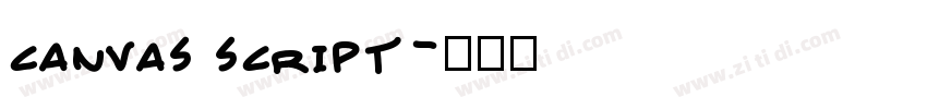 canvas script字体转换